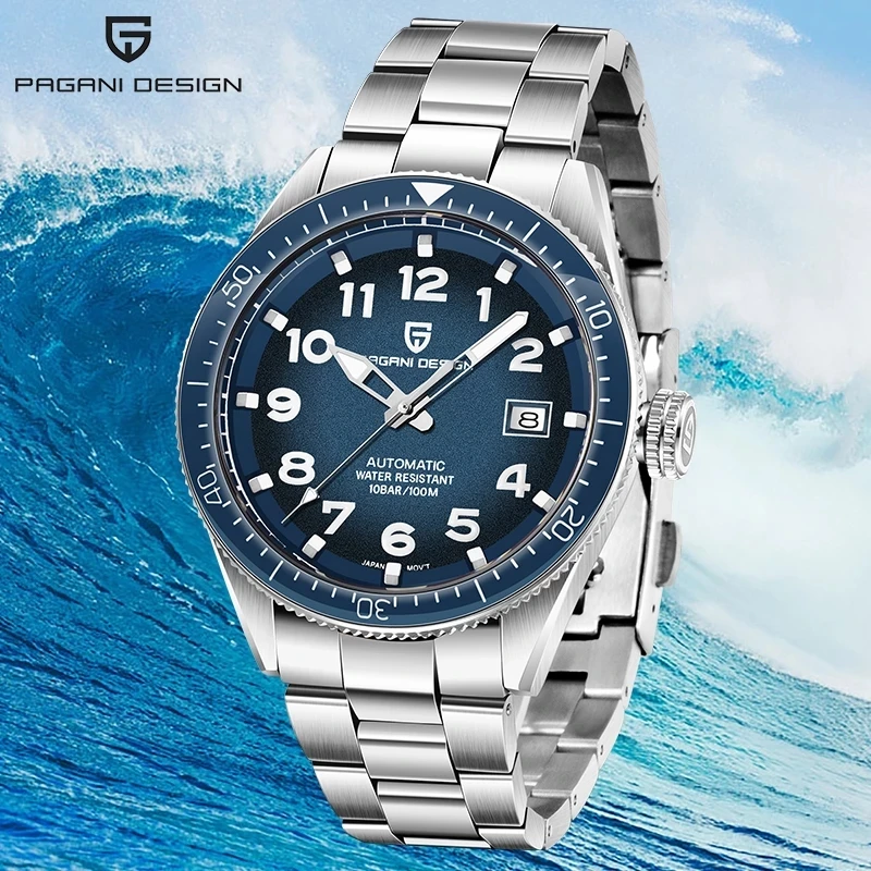 

PAGANI DESIGN Fashion Automatic Mechanical Watches Diver 100M Luxury Brand Men Business Wristwatch Male Clock Relogio Masculino