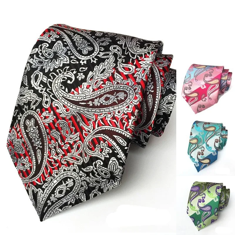 

8cm Blue Green Necktie Gifts for Men Ties Designers Fashion Jacquard Striped Neck Tie Green Wedding Business Tie