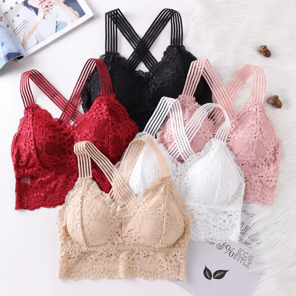 

Простой Модный кружевной бюстгальтер пуш-ап без косточек с открытой спиной, без косточек, бюстгальтеры для девочек, сексуальное женское ниж...