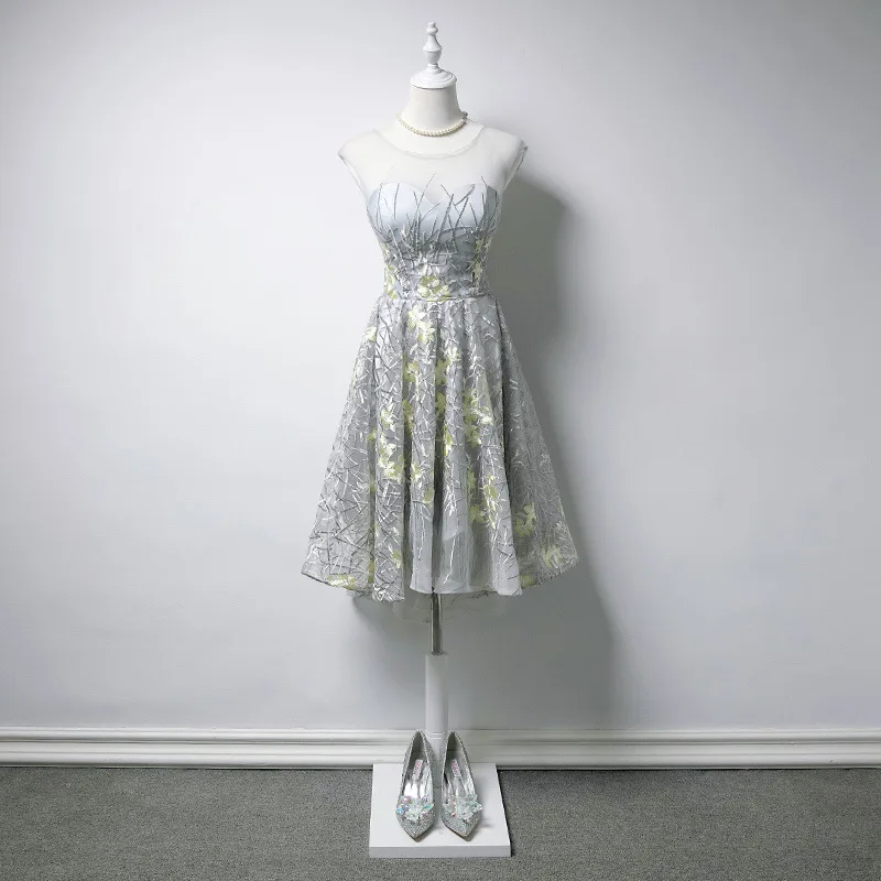 

High-Low Short Appliques Cocktail Graduation Homecoming Dresses Elegant Party Formal Dress 2020