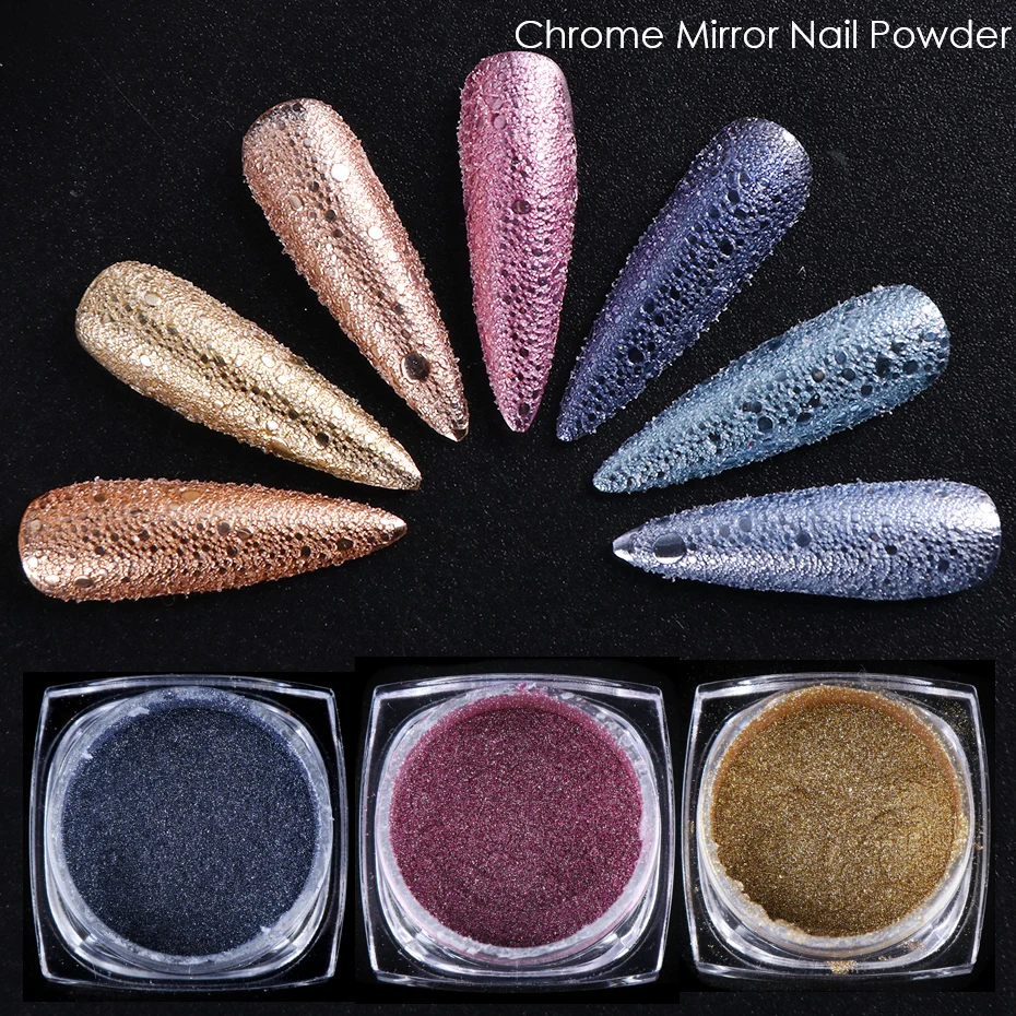 Зеркальный металлический пигмент для дизайна ногтей 0 5 г мыльная пена золотистые