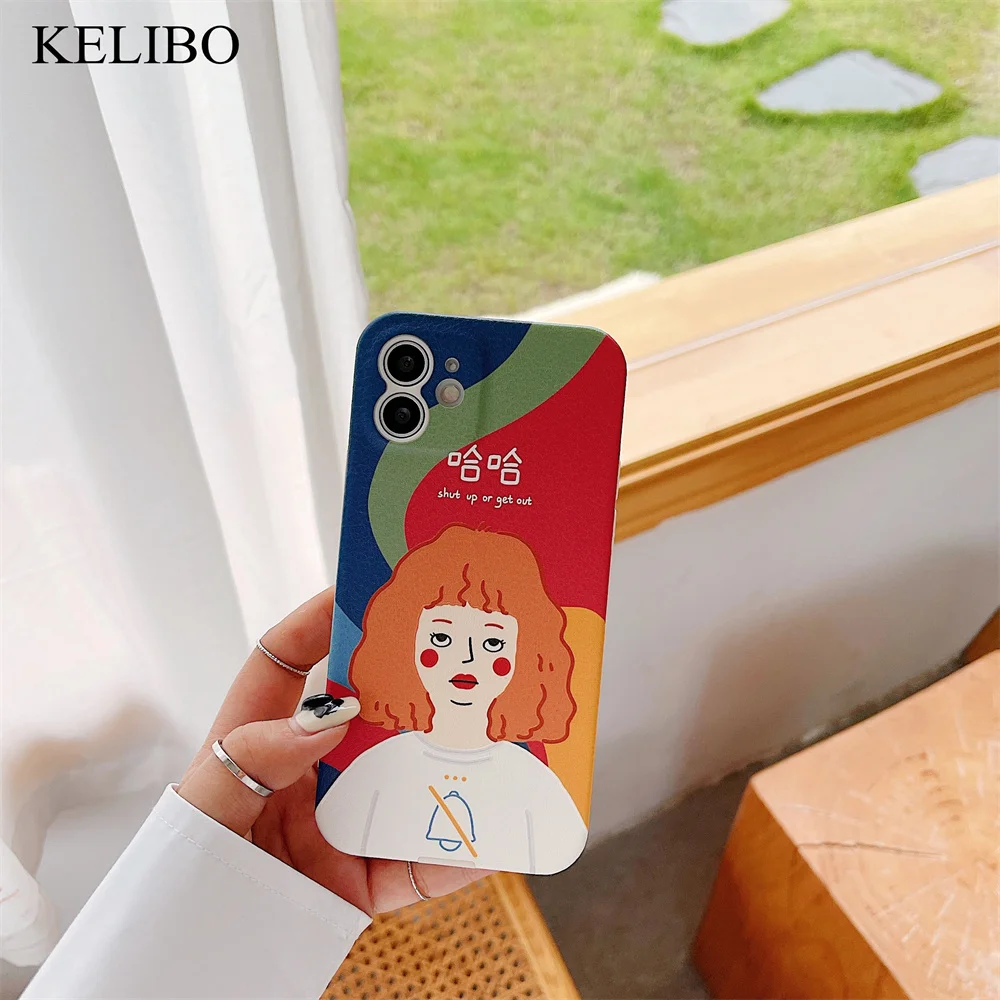 

Cute Cartoon Phone Case for IPhone 12 12 ProMax Cover Capa for Iphone XsMAX XR X 7 8 Plus Case
