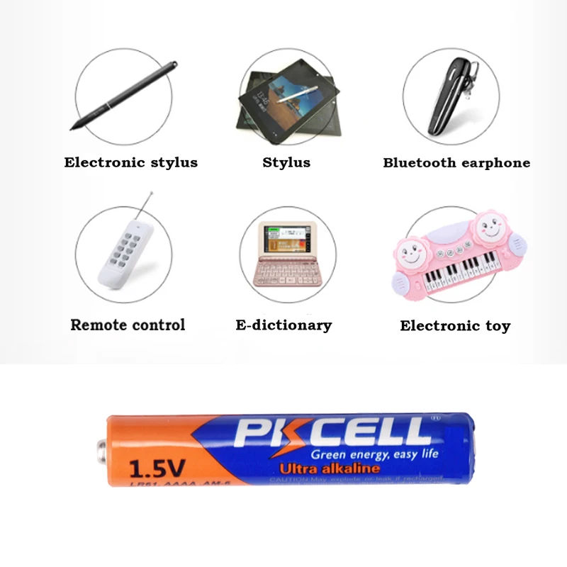 Аккумуляторы щелочные PKCELL AAAA LR61 AM6 1 5 в 36 шт. батареи E96 LR8D425 MN2500 MX2500 4A для Bluetooth