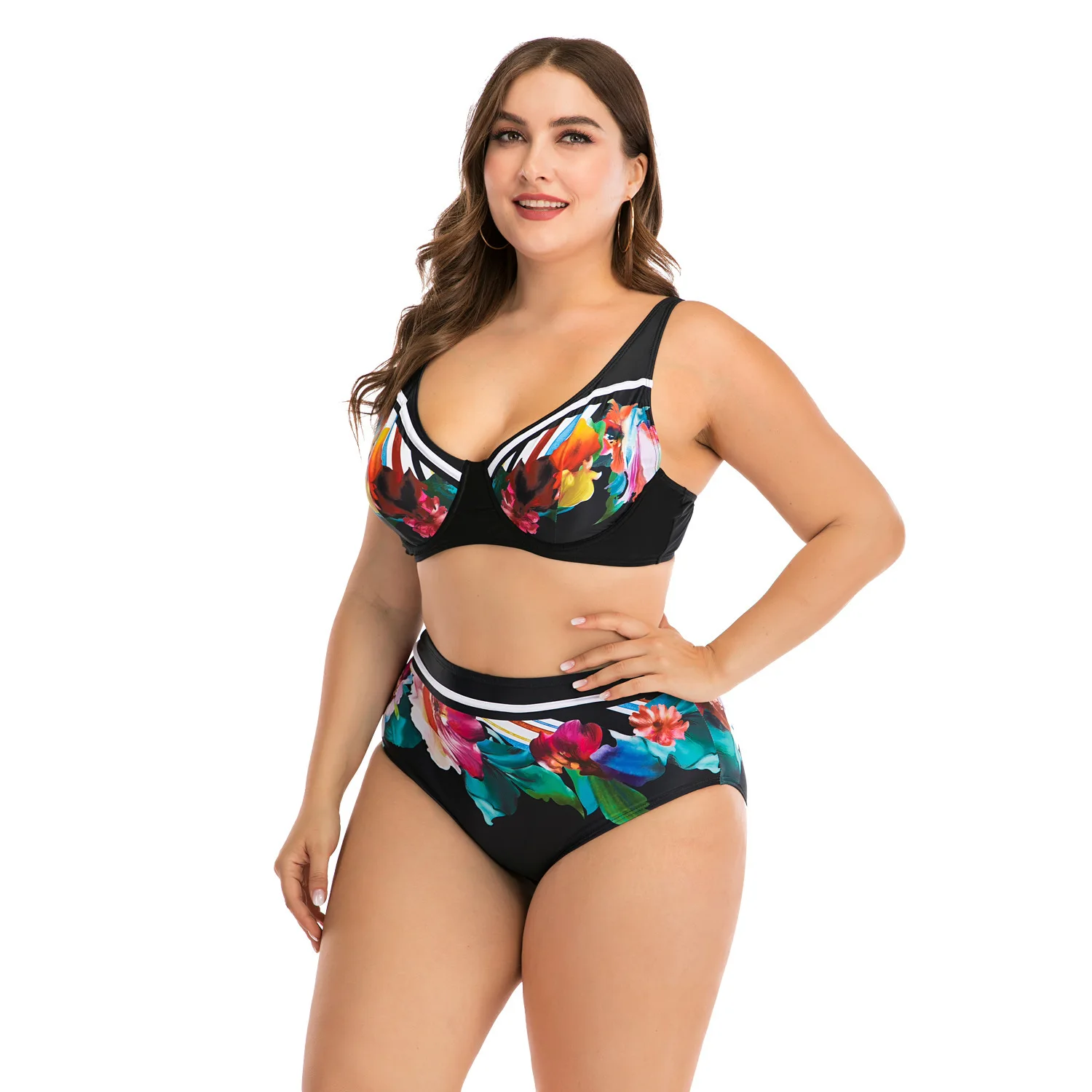 L 4xl сексуальный женский купальник размера плюс треугольный женское бикини с