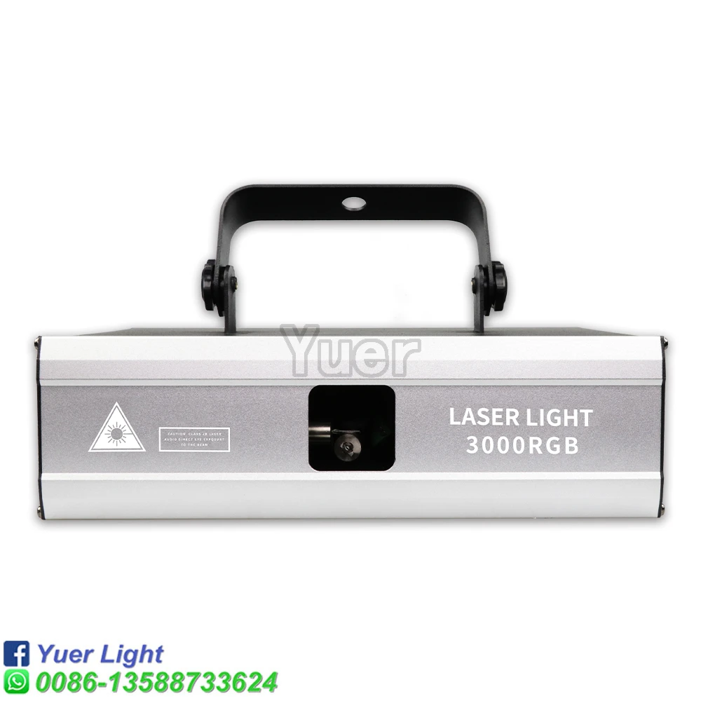 Полноцветный RGB DMX прочный луч сценический анимационный лазер 3 Вт цветной Яркий
