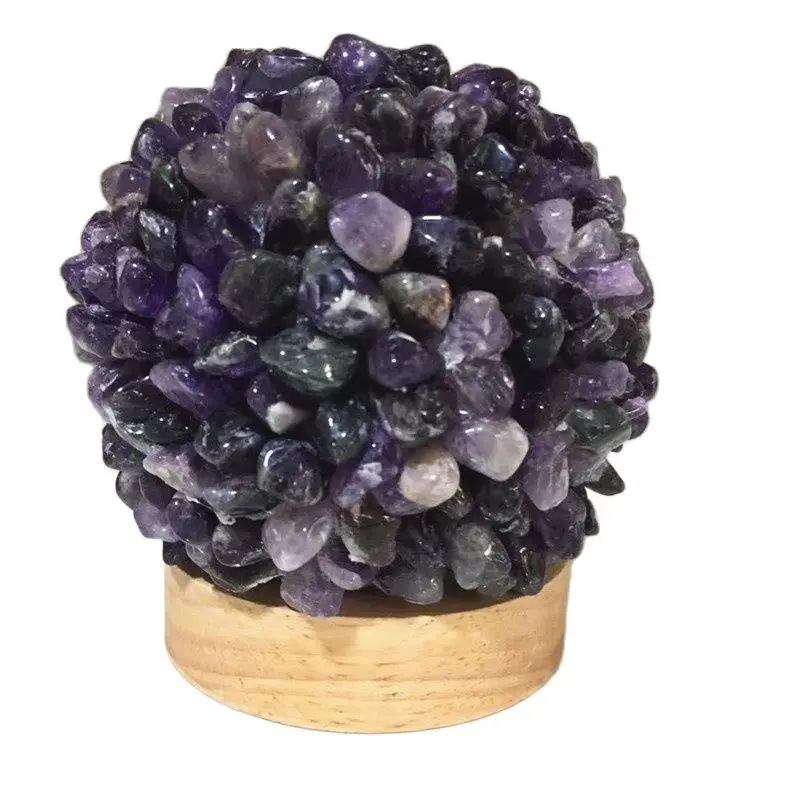 Натуральный Аметист кристалл гравий полировальные шарики из камня прикроватные