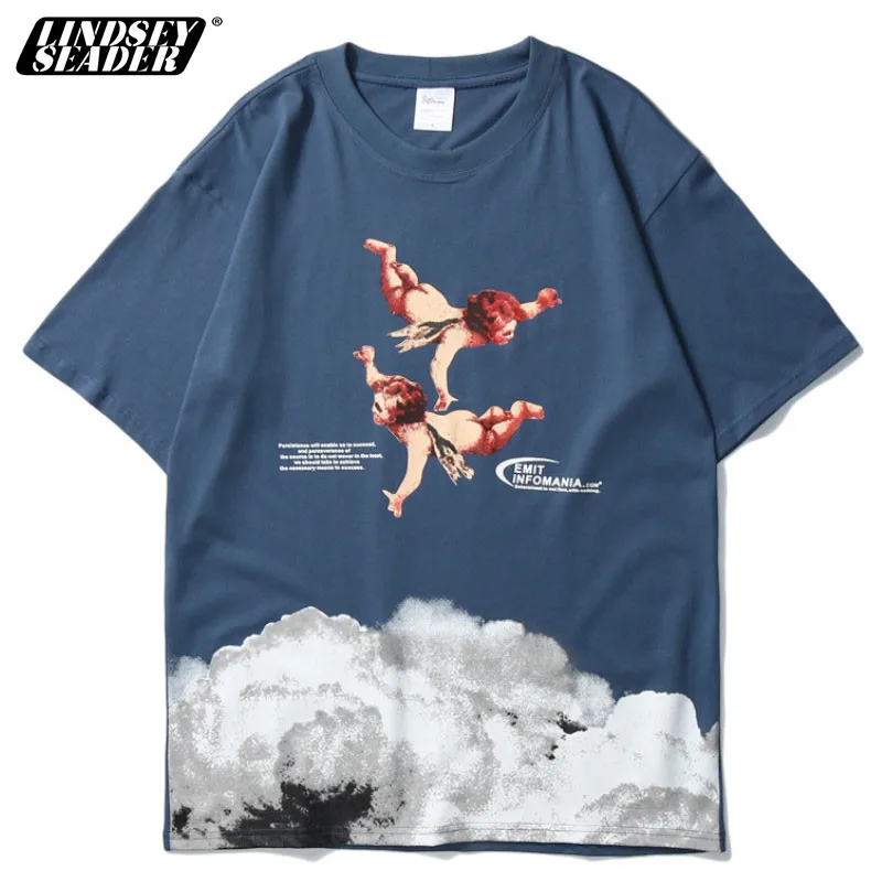 Мужская Повседневная футболка Lindsey Seader уличная в стиле Харадзюку с коротким