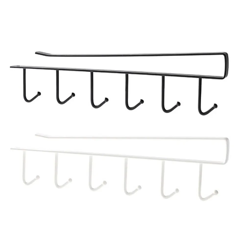 1 шт 6 крюк подстаканник Железный кухонный стеллаж для хранения крючок шкафа