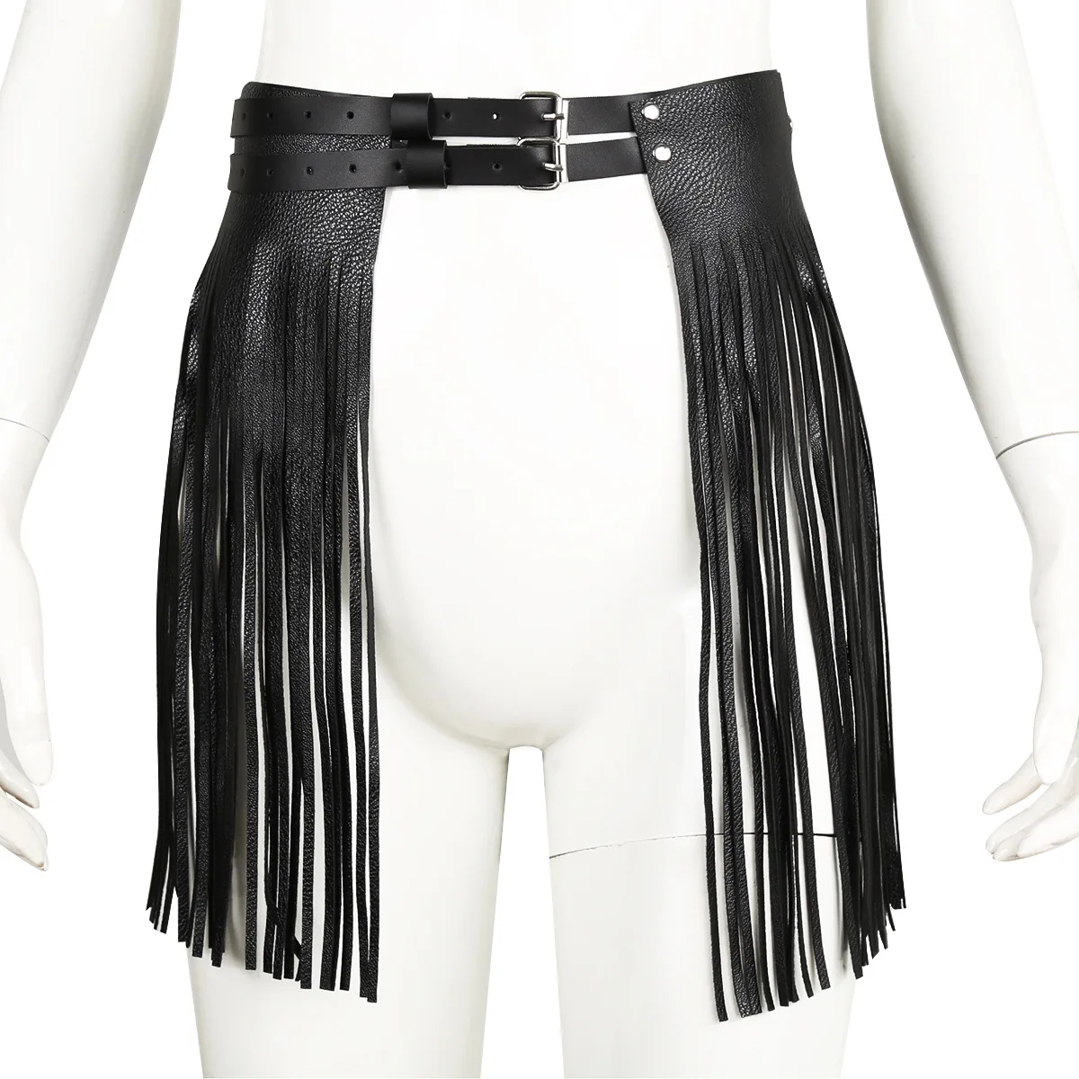 

Women's Retro PU Leather Belt Rock Dance Performance Clothes Bound Tassel Skirt Alternative Fun Clothes