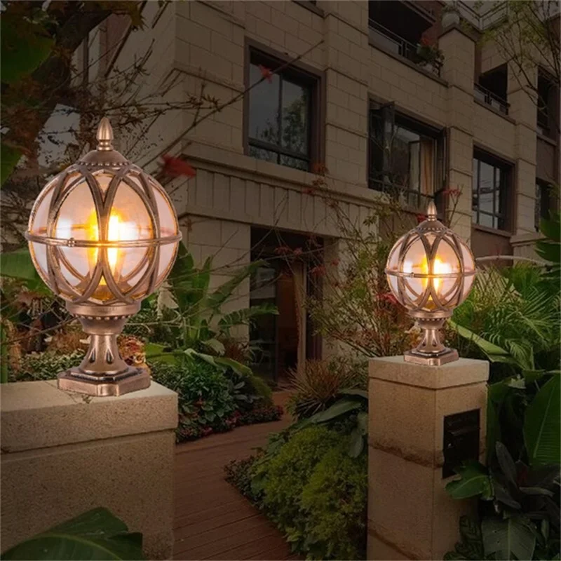 

FAIRY Outdoor Post light Patio Modern LED Round Waterproof Pillar Lighting For Porch Balcony Courtyard Villa