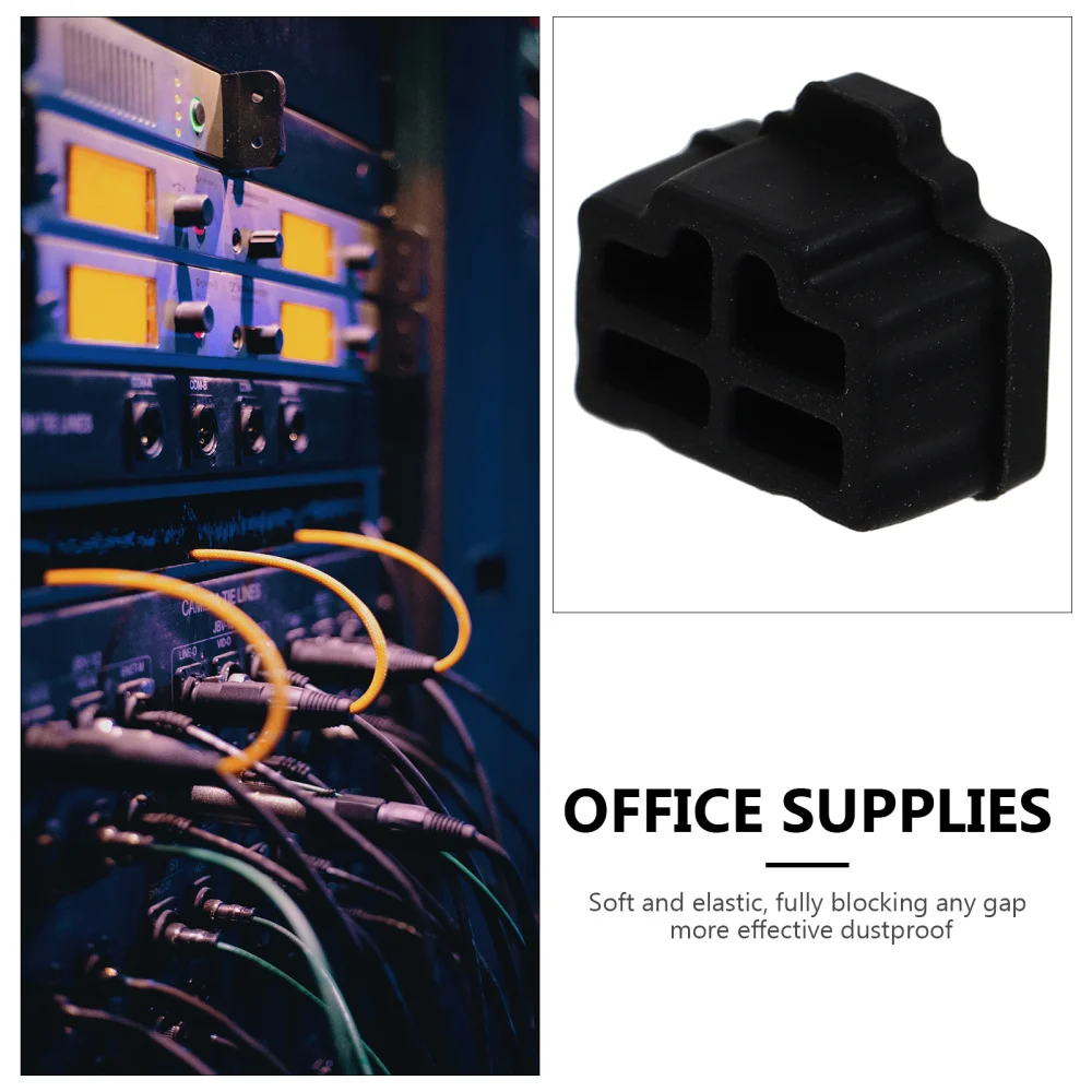 

50pcs RJ45 Interface Dust Plugs Ethernet Hub Port Silicone Dustproof Stoppers