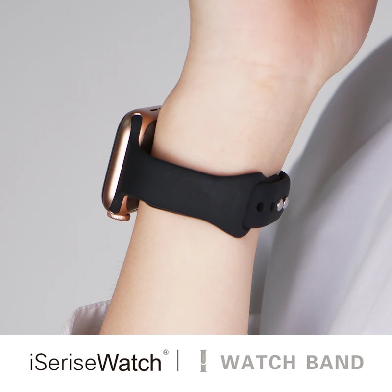 Ремешок для Apple watch band 5 4 44 мм 40 iwatch 38 42 мягкий спортивный силиконовый браслет