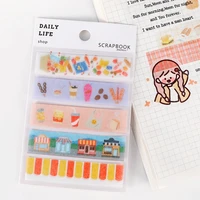 4page cute index decoration girl sticky notes student self adhesive paper strip mark sticker school supplies stationery kawaii