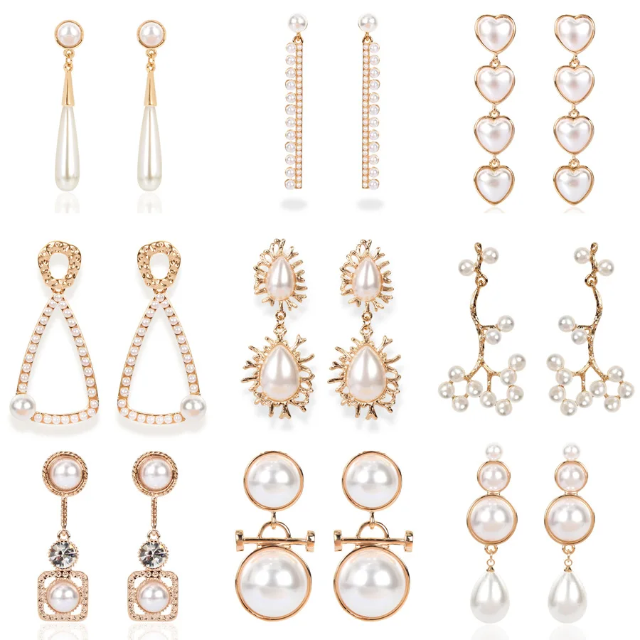 UDDEIN Одежда высшего качества Модный Имитация жемчужные сережки для женщин модные