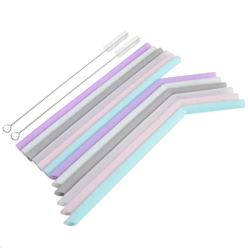 Силиконовые питьевые соломинки экологически чистые многоразовые трубочки