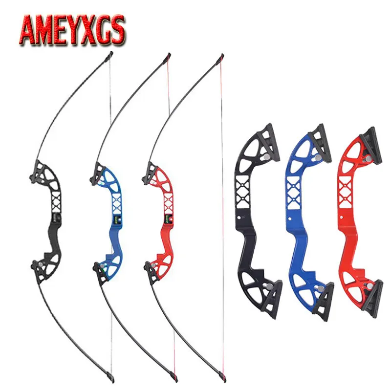 

52.5inch Archery Split Straight Bow Alloy Bow Riser Beginner Shooting Training Right Hand Recurve Bow Outdoor Sports Accessories