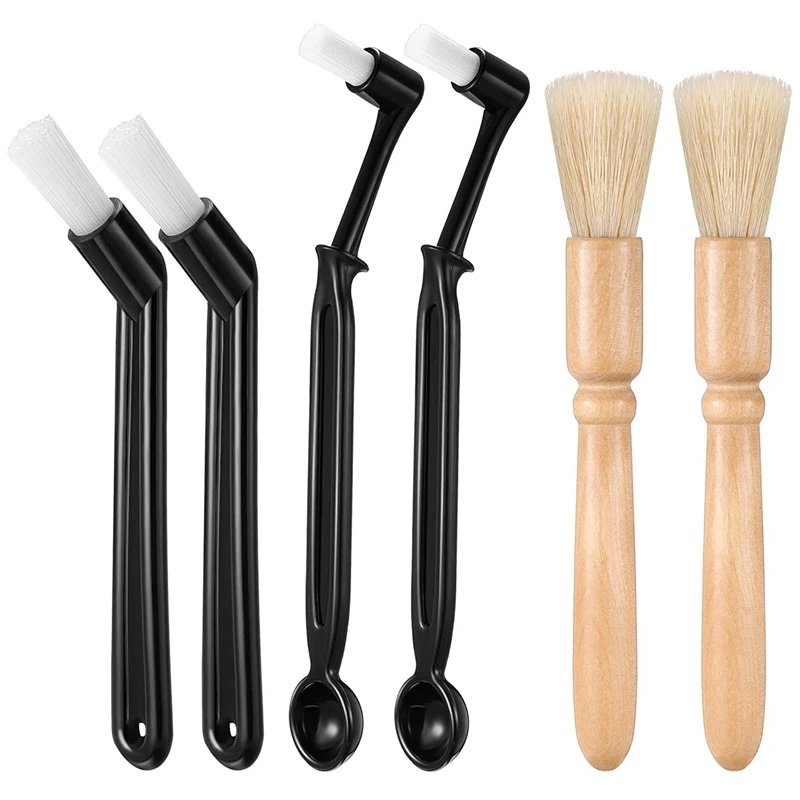 

6 Pcs Coffee Machine Cleaning Brush Set Machine Cleaning Brush Tool With Spoon, Coffee Grinder Cleaning Brush