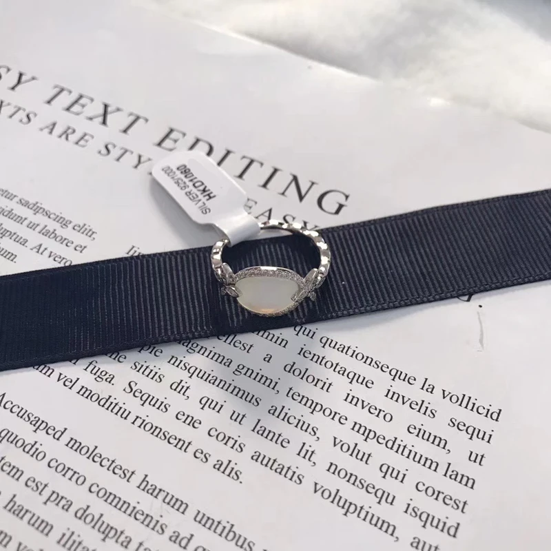 Модное очаровательное кольцо из стерлингового серебра с копией 1:1 Серебряное