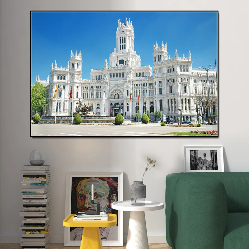 Парусиновая печать испанская архитектурная Ландшафтная живопись Альгамбра