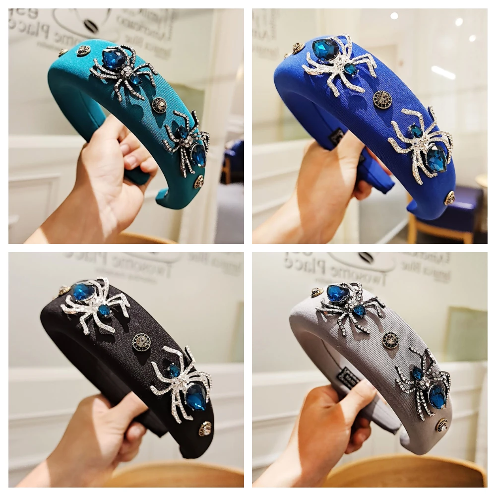 Женский обруч для волос в стиле панк роскошная повязка на голову с кристаллами и