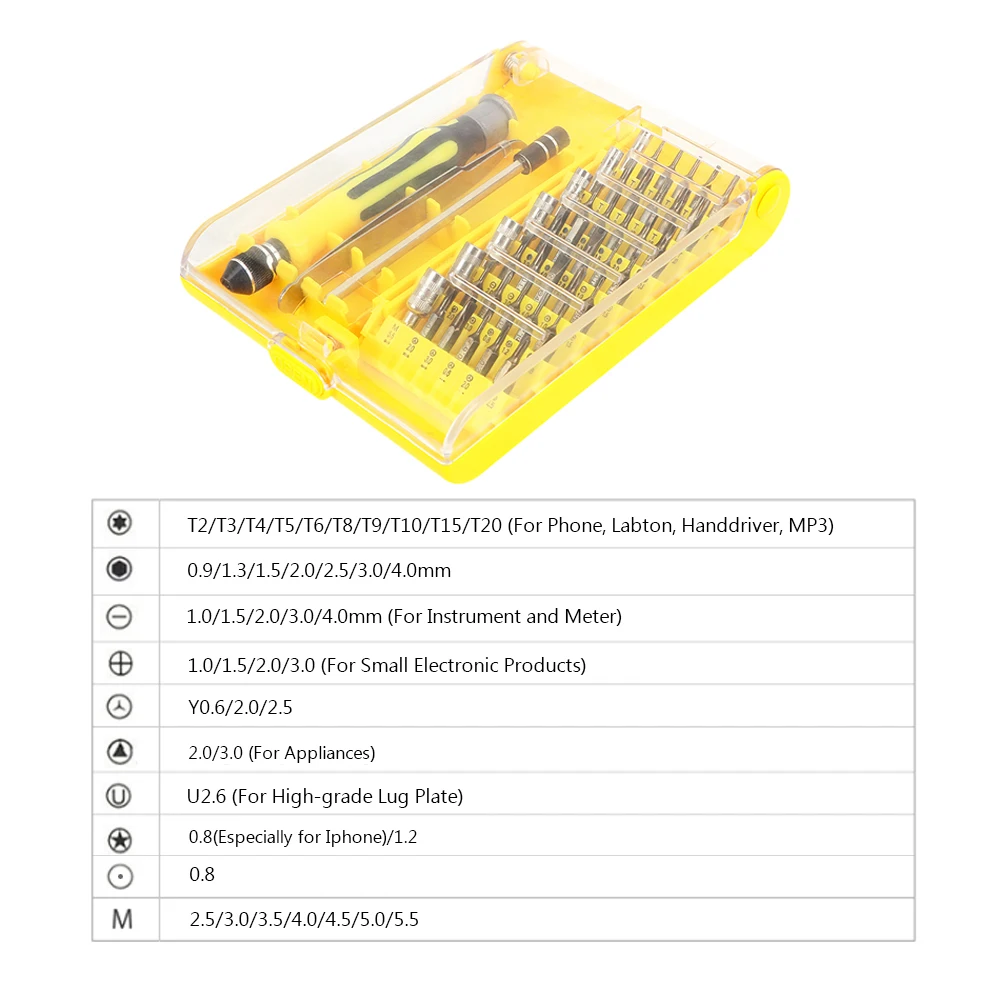 45 в 1 набор многофункциональных инструментов для ремонта фототехники IPhone Xiaomi
