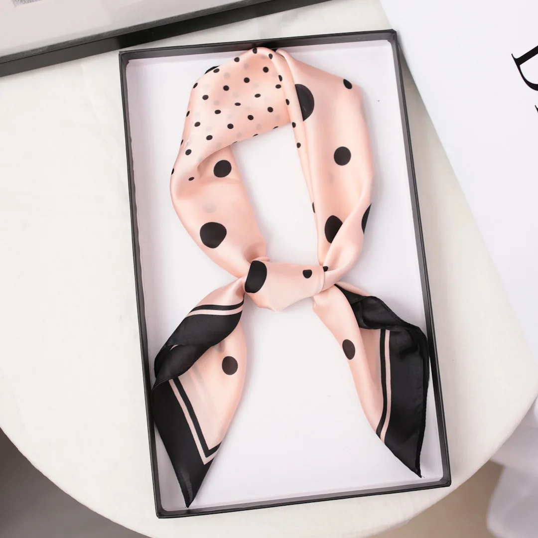 Женский шелковый шарф модные женские квадратные шарфы в разноцветную полоску