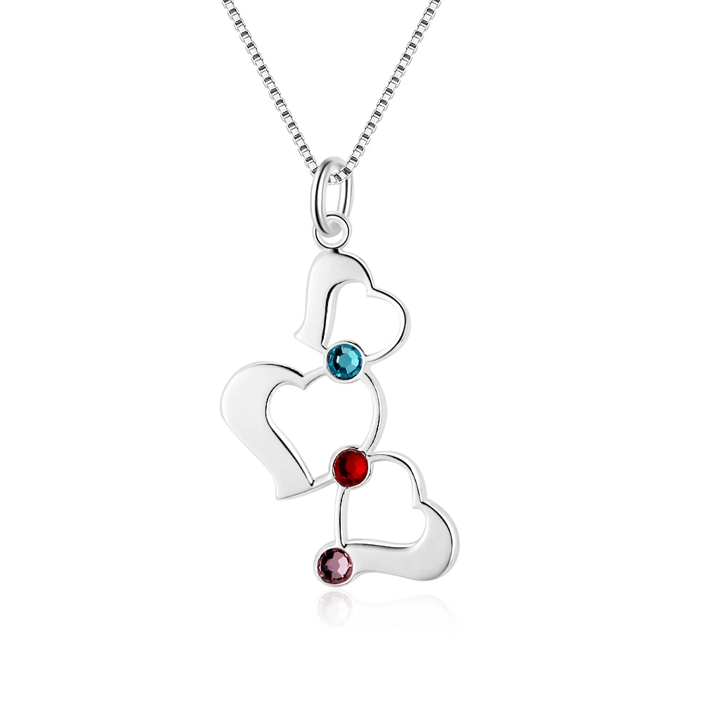 Ожерелья на заказ изготовленный сердечко серебряного цвета для подвески в виде