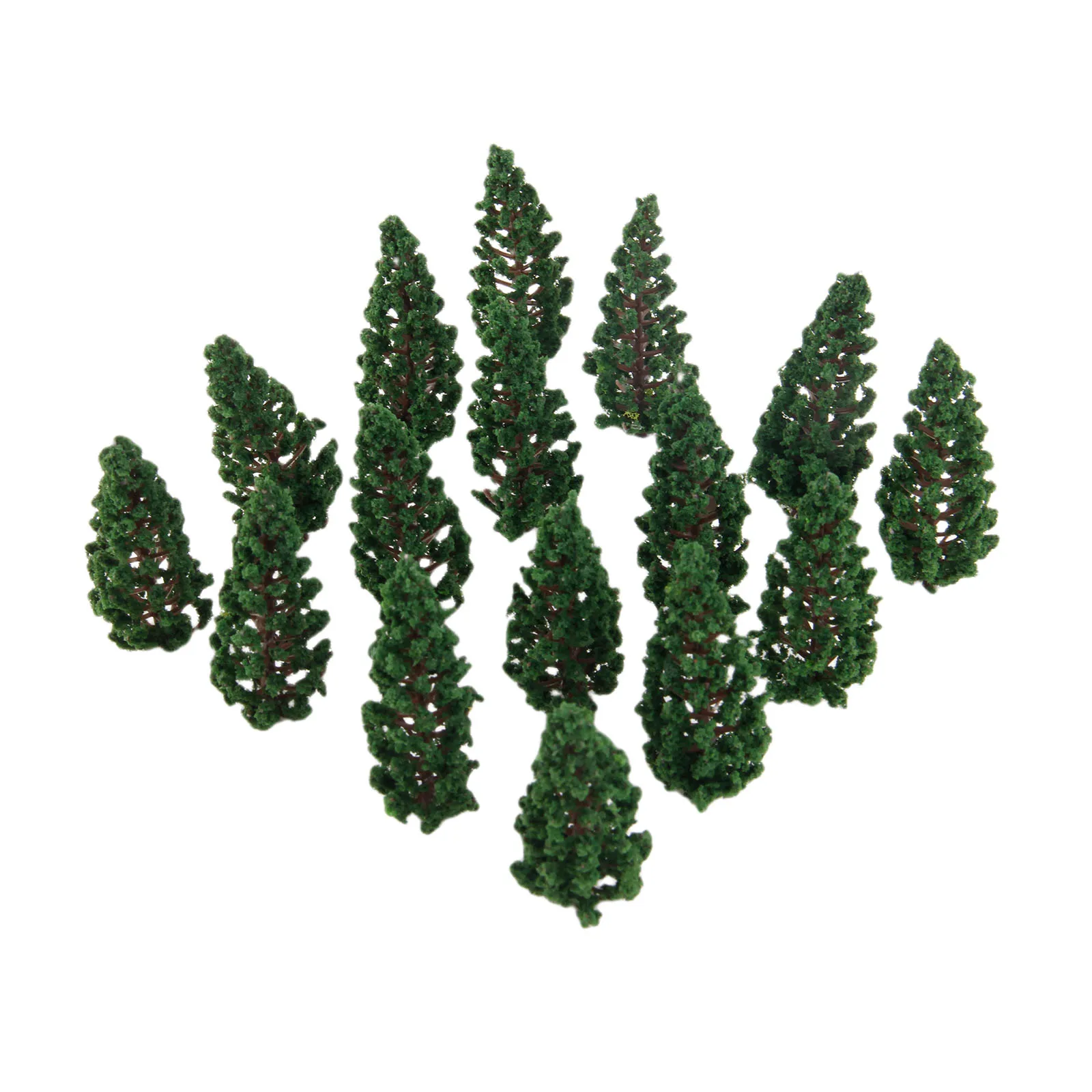 

50pcs/lot Plastic Model Pine Trees Scale 78mm Architectural Landscape Park Railroad Scenery Building Layout Mini Plant Kid Toy