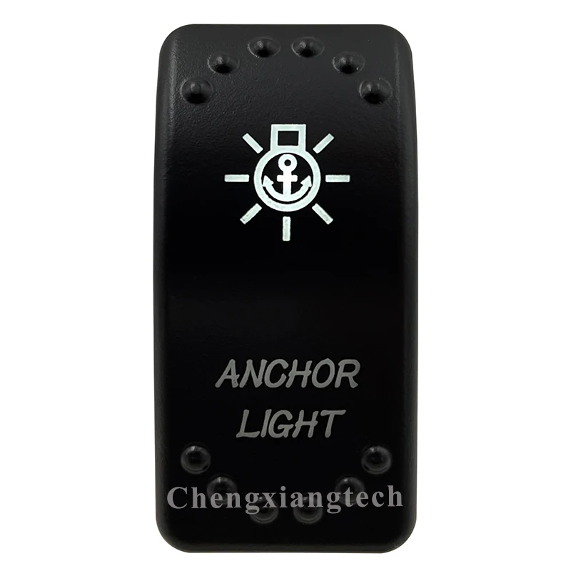 

12v/24v Car Boat ANCHOR LIGHT Rocker Switch White Led 3 Pin SPST On Off Replacement for Carling ARB STYLE Waterproof IP66