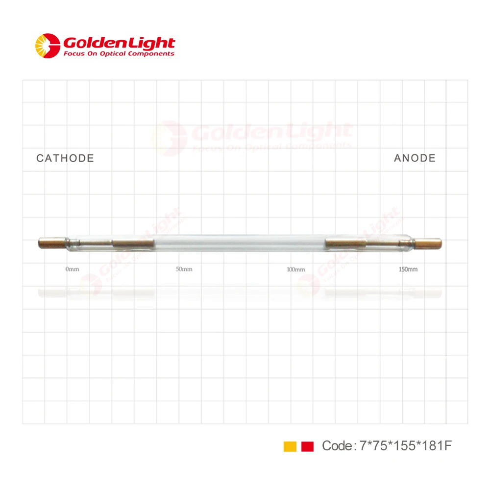 

YAG laser cutting xenon flash lamp , size: 7*75*155*181mm / yag laser xenon lamp/warranty more than1,000,000 time