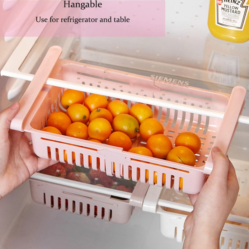 Кухонный Органайзер Регулируемый рефрижератор шкаф для хранения полка