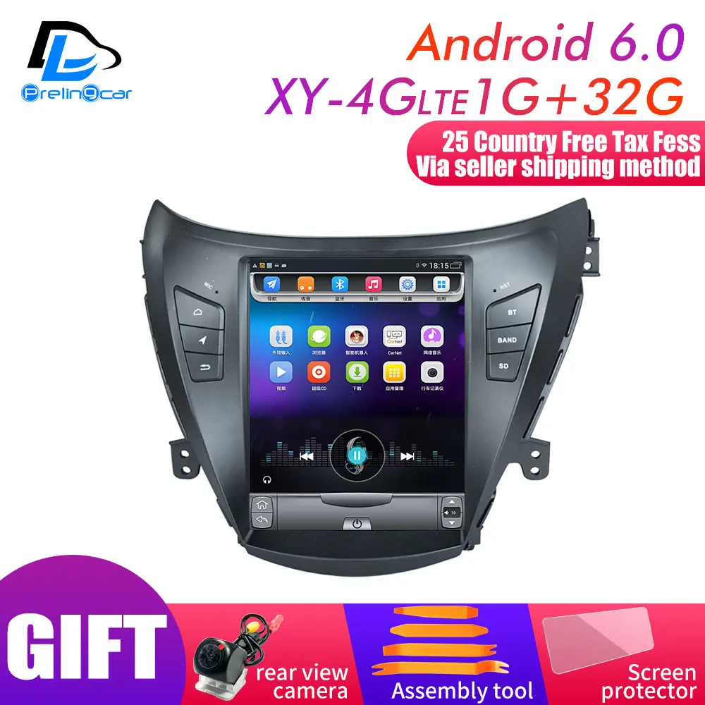 XY-4G 1G32G An6.0 32G Встроенная память вертикальный экран android автомобильный gps Мультимедиа Видео Радио в тире для hyundai elantra 2012- внешней обклейки автомобиля с навигат - Цвет: XY-4G 1G32G An6.0