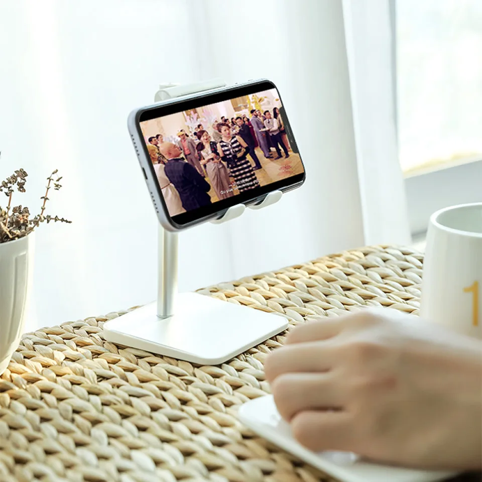 outmix alloy desktop tablet stand phone holder adjustable tablet mobile phone support desk mount for ipad air pro 12 9inch stand free global shipping