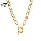 Ожерелье CANNER в стиле хип-хоп для женщин и мужчин, подчеркивающее индивидуальность Европы и Америки, цепочка до ключиц на свитер, колье золотого цвета, вечерняя бижутерия