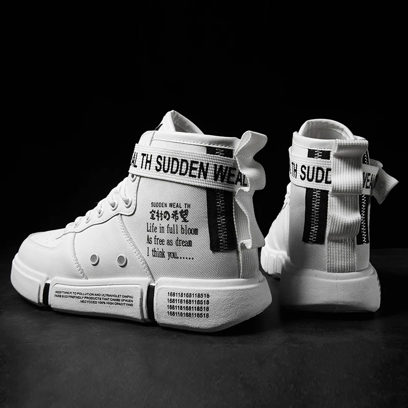 Trend Hot Sale Men's Fashion Casual Shoes High Top Sneaker 2019 Spring New Men Quality Non-slip Walking Shoe Zapatill |