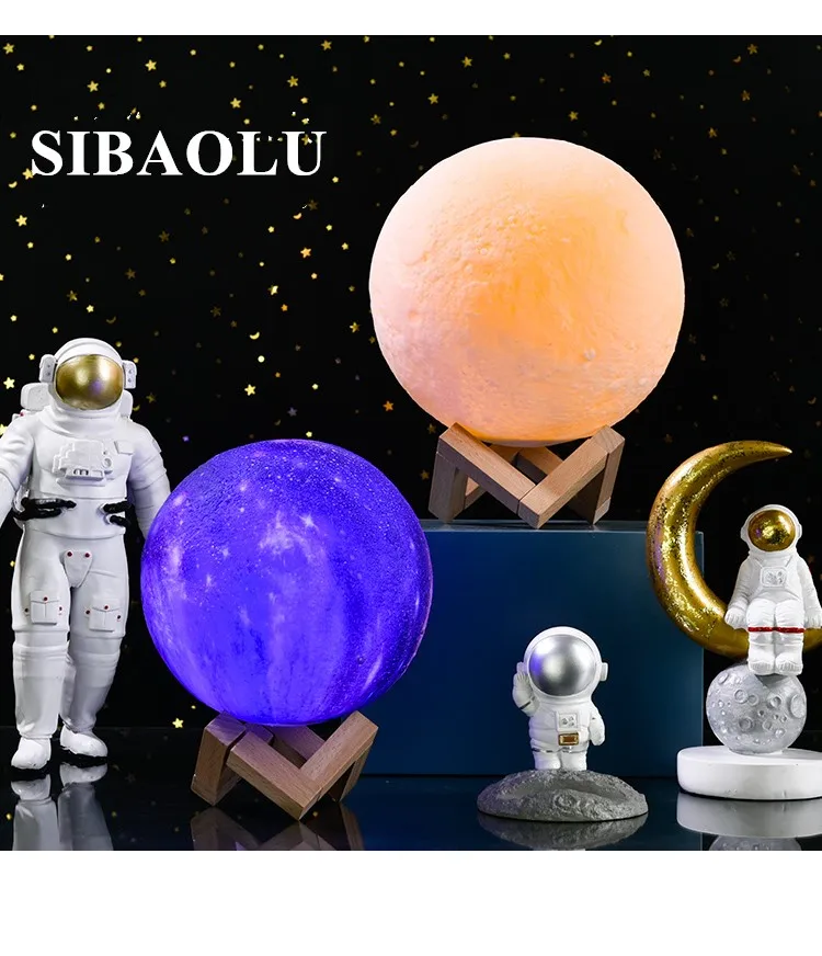 Настольная 3D лампа Ins светильник-Луна ночник подарок на день рождения для спальни