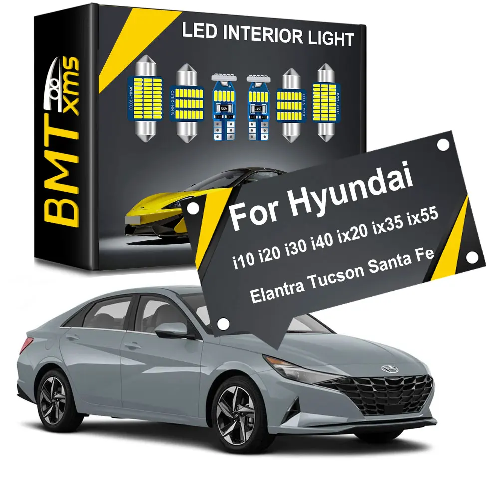 

BMTxms Canbus Interior Lights LED For Hyundai i10 i20 i30 i40 ix20 ix35 ix55 Avante Elantra Tucson Santa Fe Vehicle Accessorie