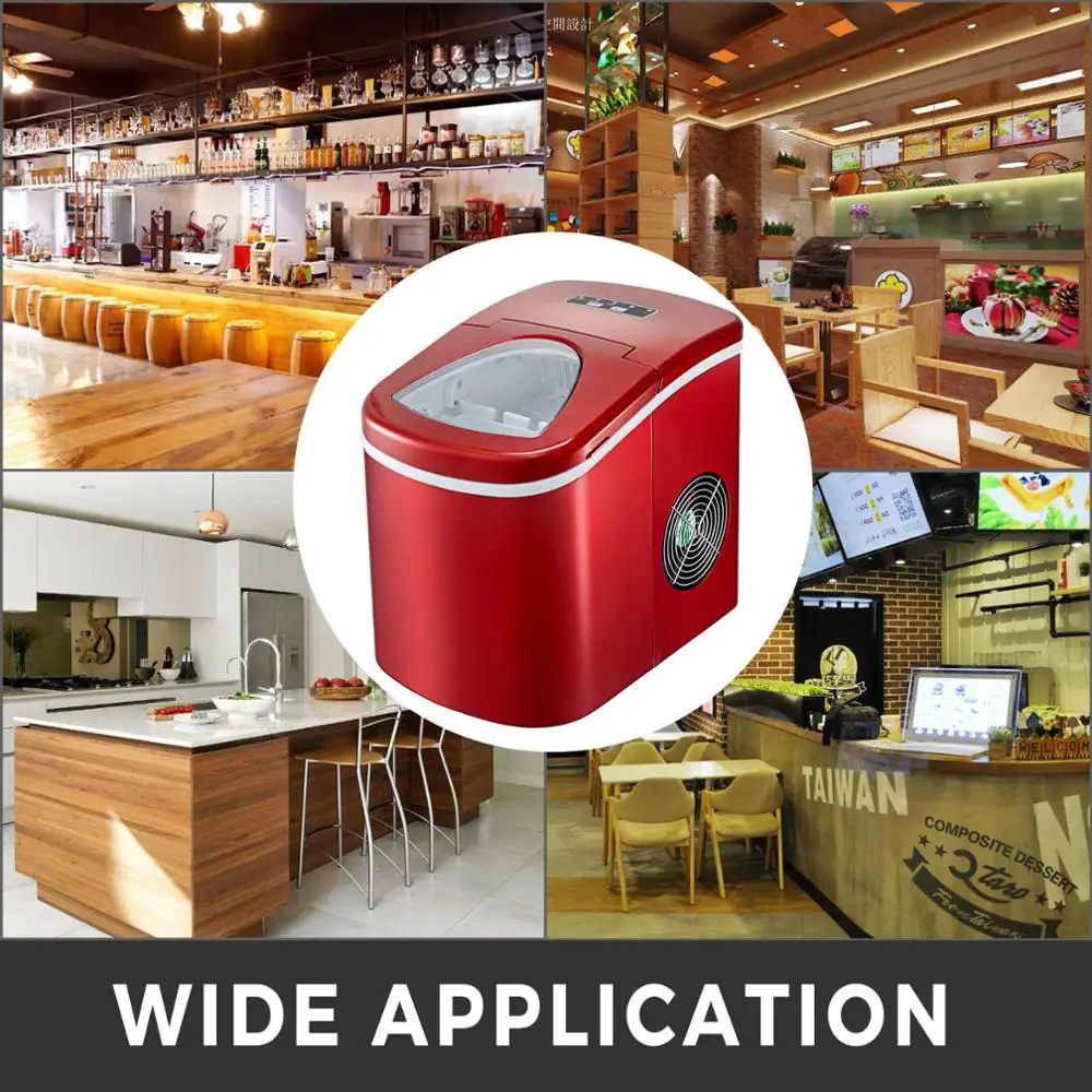 26 фунтов красный формователь кубиков льда автоматическая машина корпус из