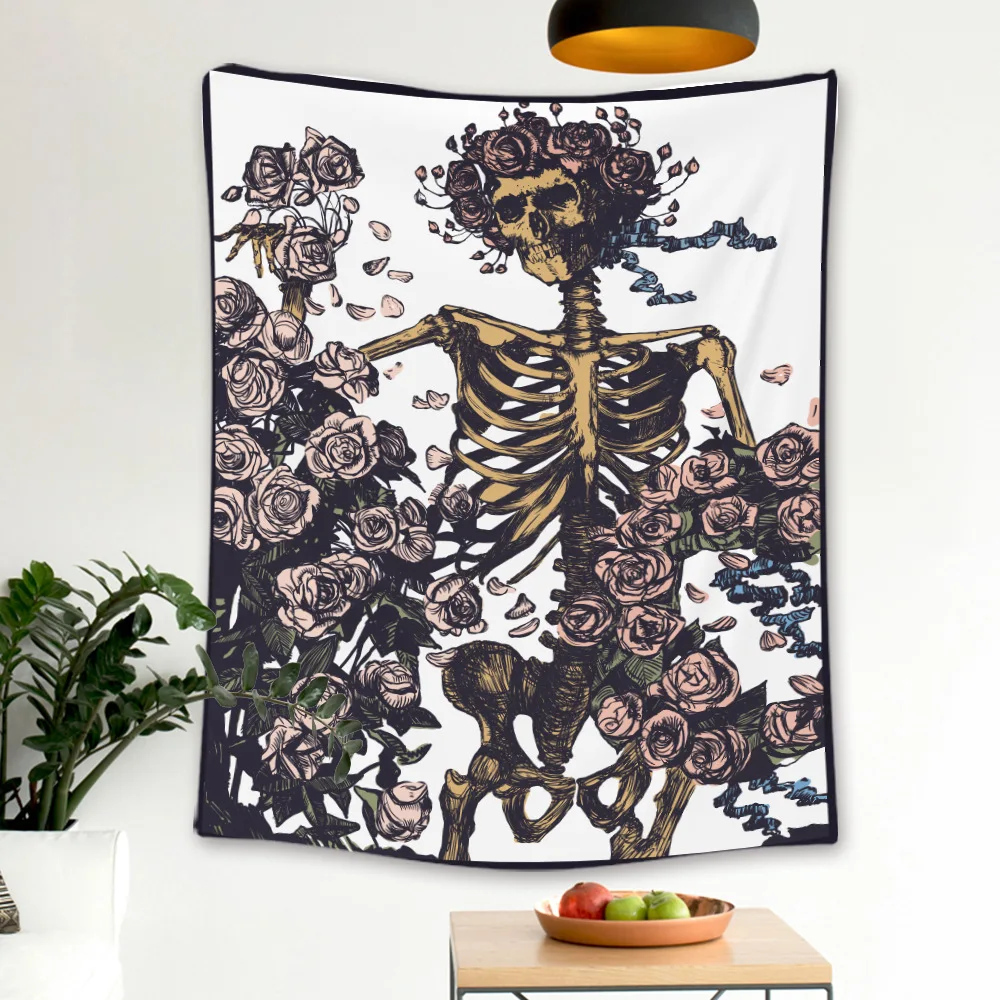 Пеп Астрология хиппи ведьмастерство Tapiz МАНДАЛА ГОБЕЛЕН череп медитация Триппи