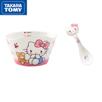 takara tomy household cute cartoon hello kitty tableware simple creative personality childrens ceramic bowl