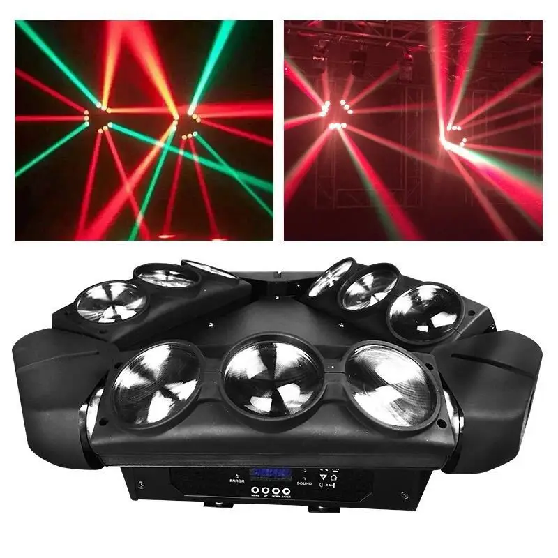 9 глаз RGBW светодиодный движущаяся головка прожектор для сцены лампа DMX512 диджей