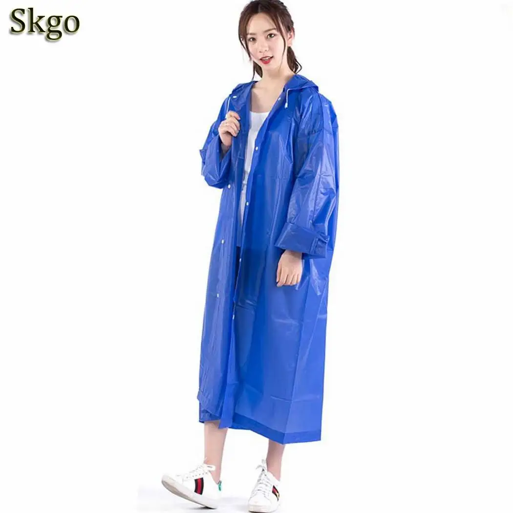 Водонепроницаемый дождь взрослых путешествия длинная дождевая куртка большой