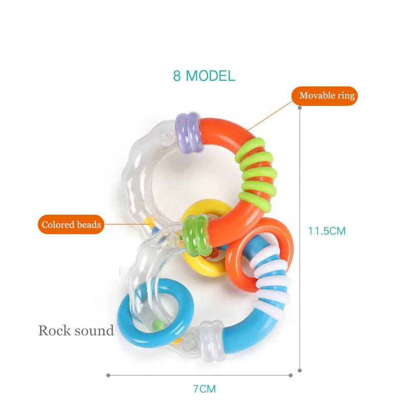 Зеленый toys for baby 0-12 month plastic Animal model toy toddler boy teether rattle crib mobile frog toys for children sensory toys - Цвет: Зеленый