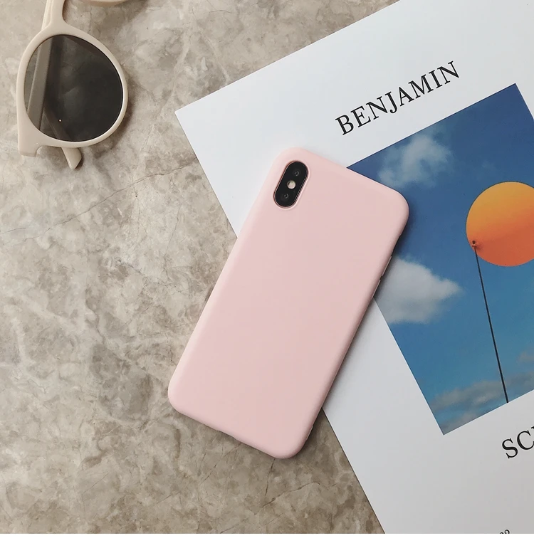 Силиконовый чехол для iPhone 11 Pro Max, чехол из мягкого ТПУ, матовый цветной чехол для телефона s, чехол для iPhone 6 7 8 Plus 6S XS Max XR X Etui