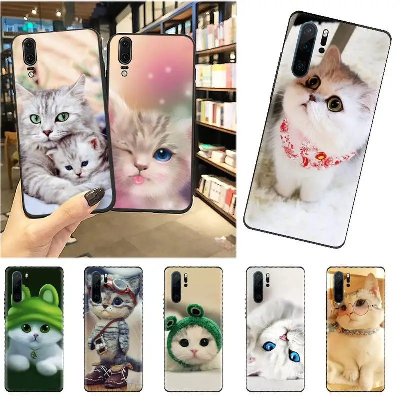 

Animal Cat Phone Case For Huawei honor Mate mate P 10 9X 10i 20 30 40 y7 pro p smart 2019 lite