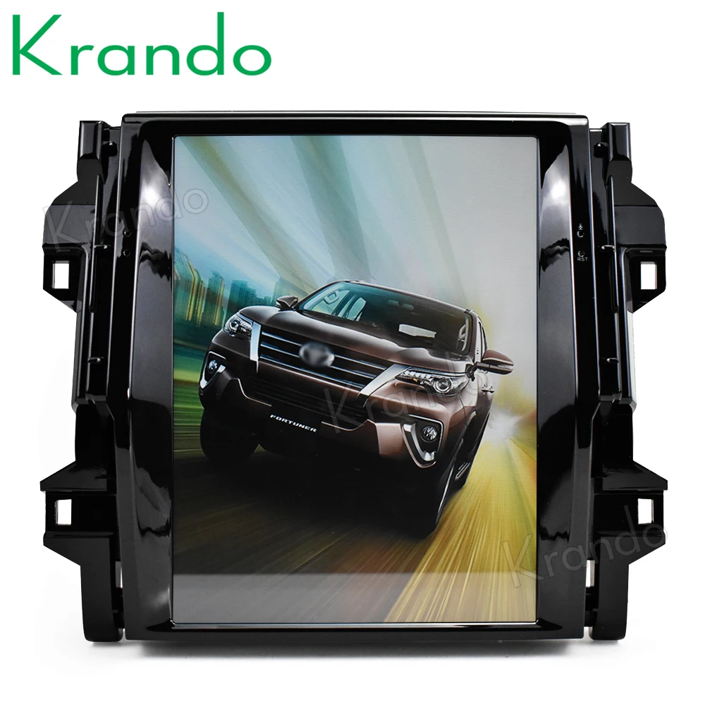Krando Android 7,1 12," Tesla вертикальный сенсорный экран автомобильный dvd радио плеер для Toyota Fortuner+ навигационная система bluetooth