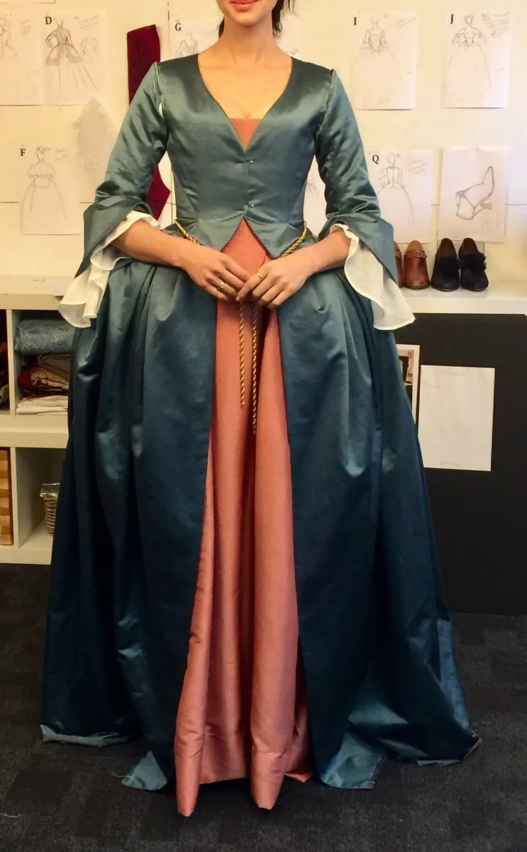 

Cosplaydiy Outlander Claire Randall Фрейзер платье Шотландия вечерние платье средневековой Для женщин в викторианском стиле платье в стиле рококо костюм И...