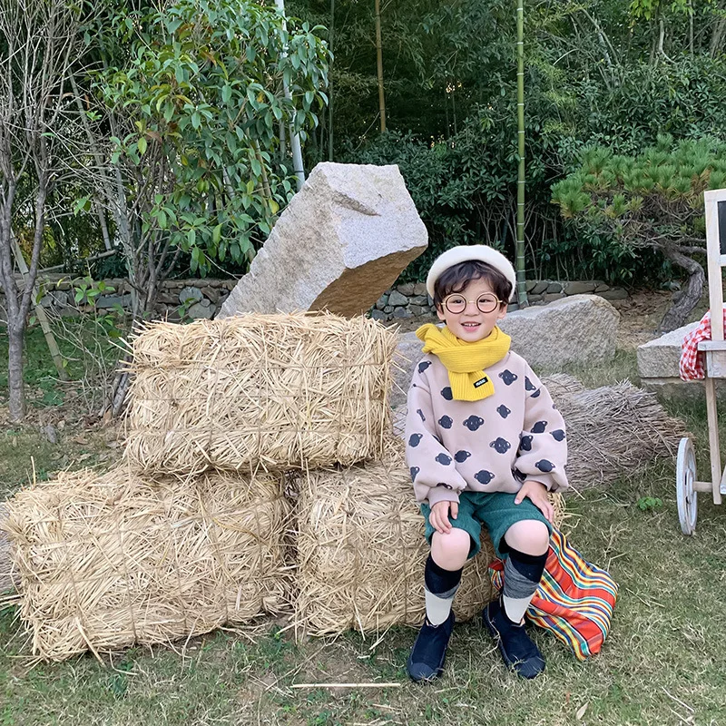 Зимние плотные вельветовые укороченные брюки из флиса для мальчиков однотонные