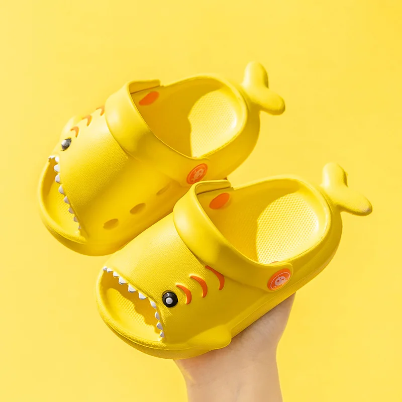 Тапочки детские Нескользящие пляжная обувь для мальчиков и девочек домашние