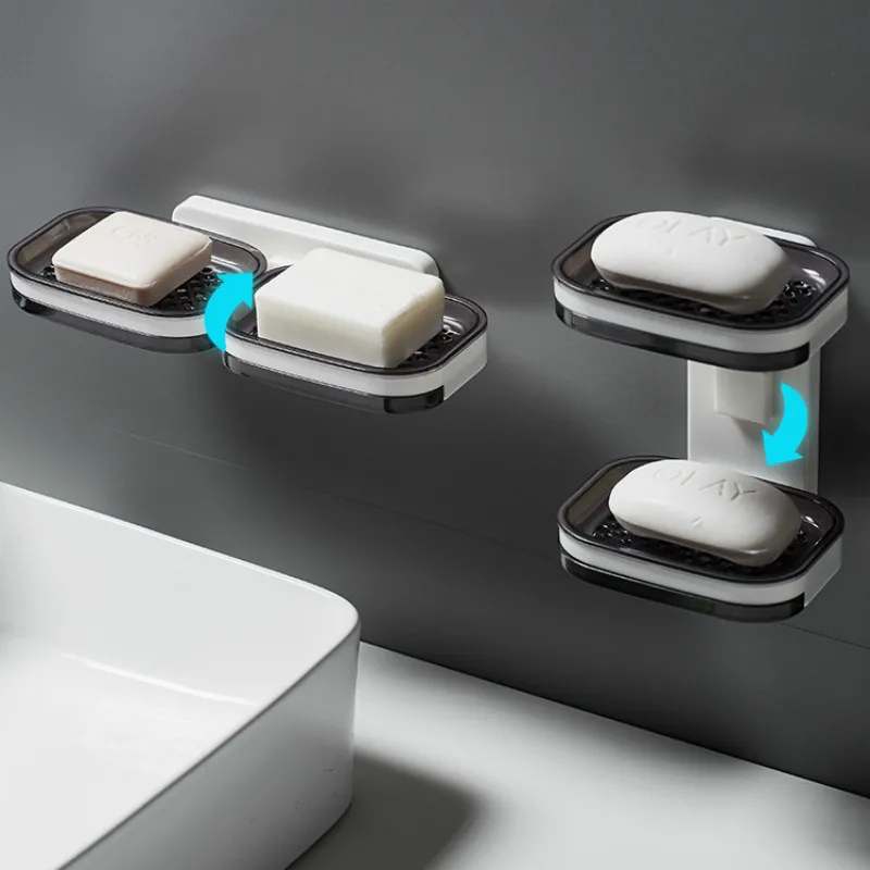 

Portable Soap Dish For Bathroom Wall Mounted Soap Holder Drainage Storage Rock Toilet Storage Box Bathroom Accessories